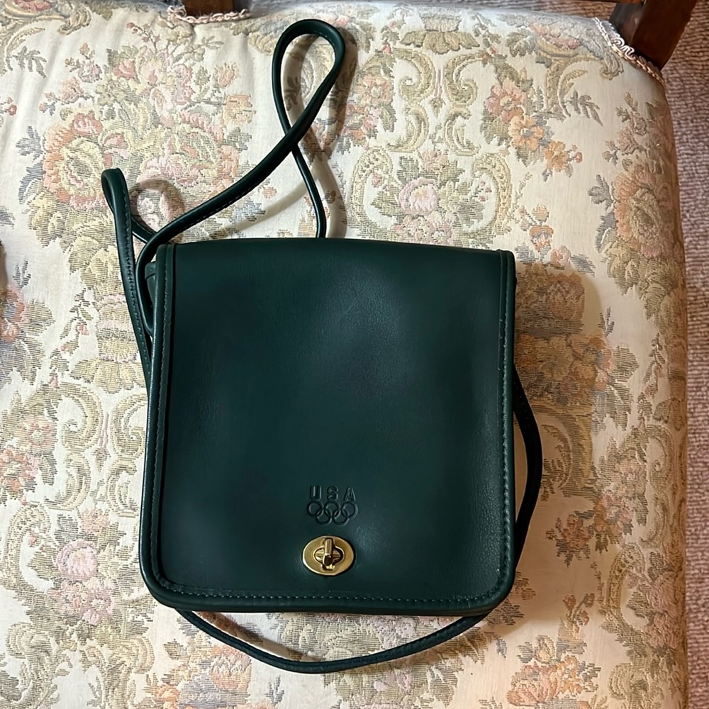 Coach small tote purse with Olympic insignia.